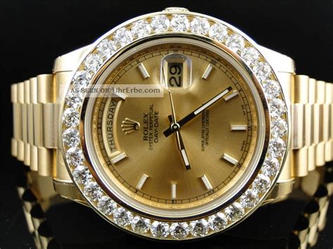 rolex herrenarmbanduhr gold|Rolex gold diamond dial.